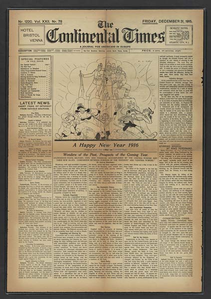 History The Continental Times Nr 1220 Vol Xxii Nr 78 The Continental Times Nr 1220 Vol Xxii Nr 78 December 31 1915